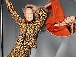 Jerry Hall, 69, reveals her top tips for looking youthful - including drinking rosé, NOT cutting your hair and never getting Botox - as she swings around a pole in heels for striking Vogue shoot