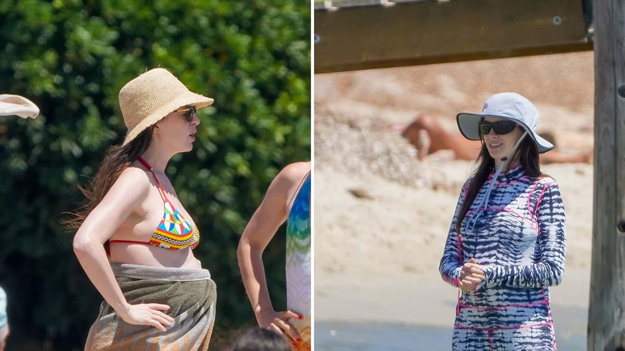 Anne Hathaway Confirms Pregnancy, Sports Bump During Saint-Tropez Getaway